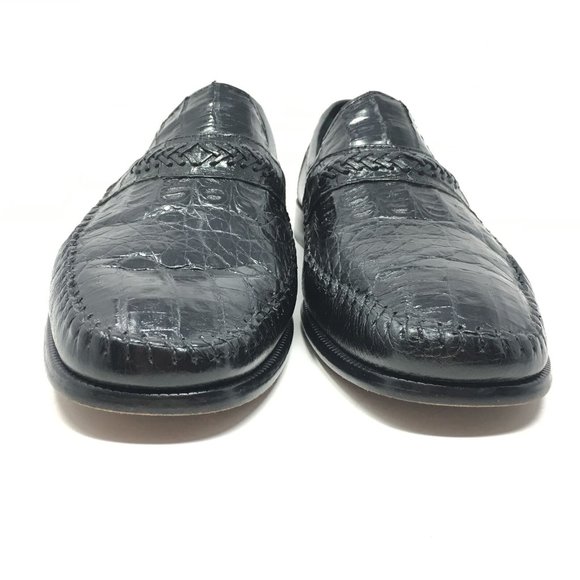 Florsheim Loafers Shoes Size 10 3E Black Alligator main image 7